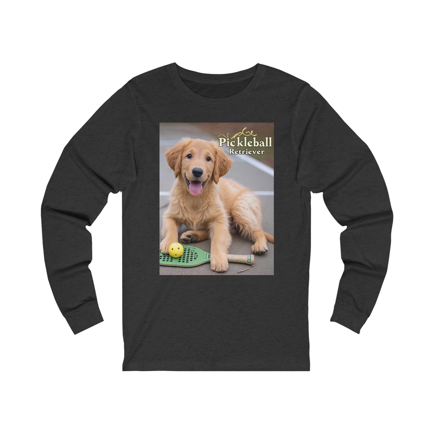 Pickleball Pup Partner – Unisex Long Sleeve Tee