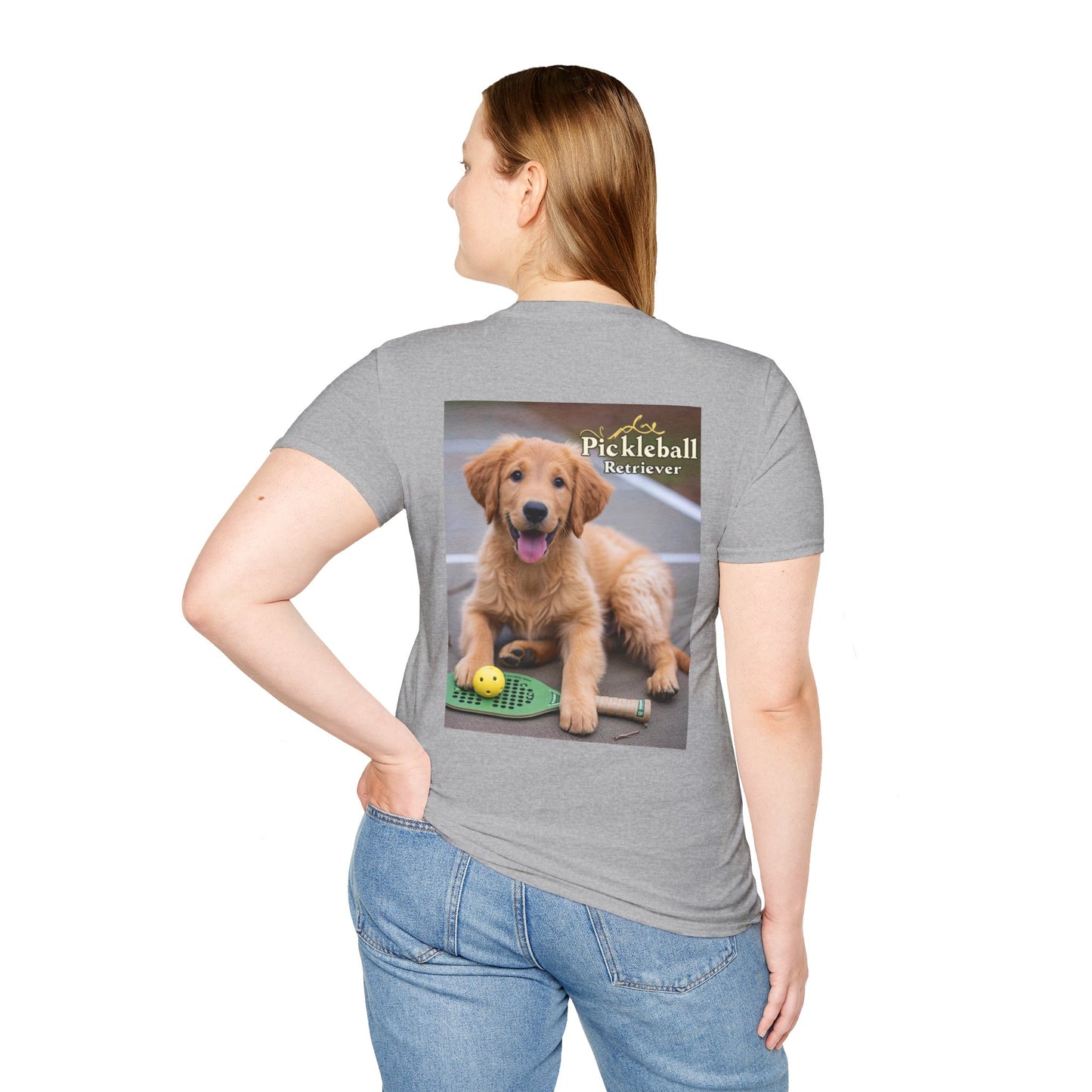 Classic Pickleball Pup Partner – Unisex Soft-Style Tee