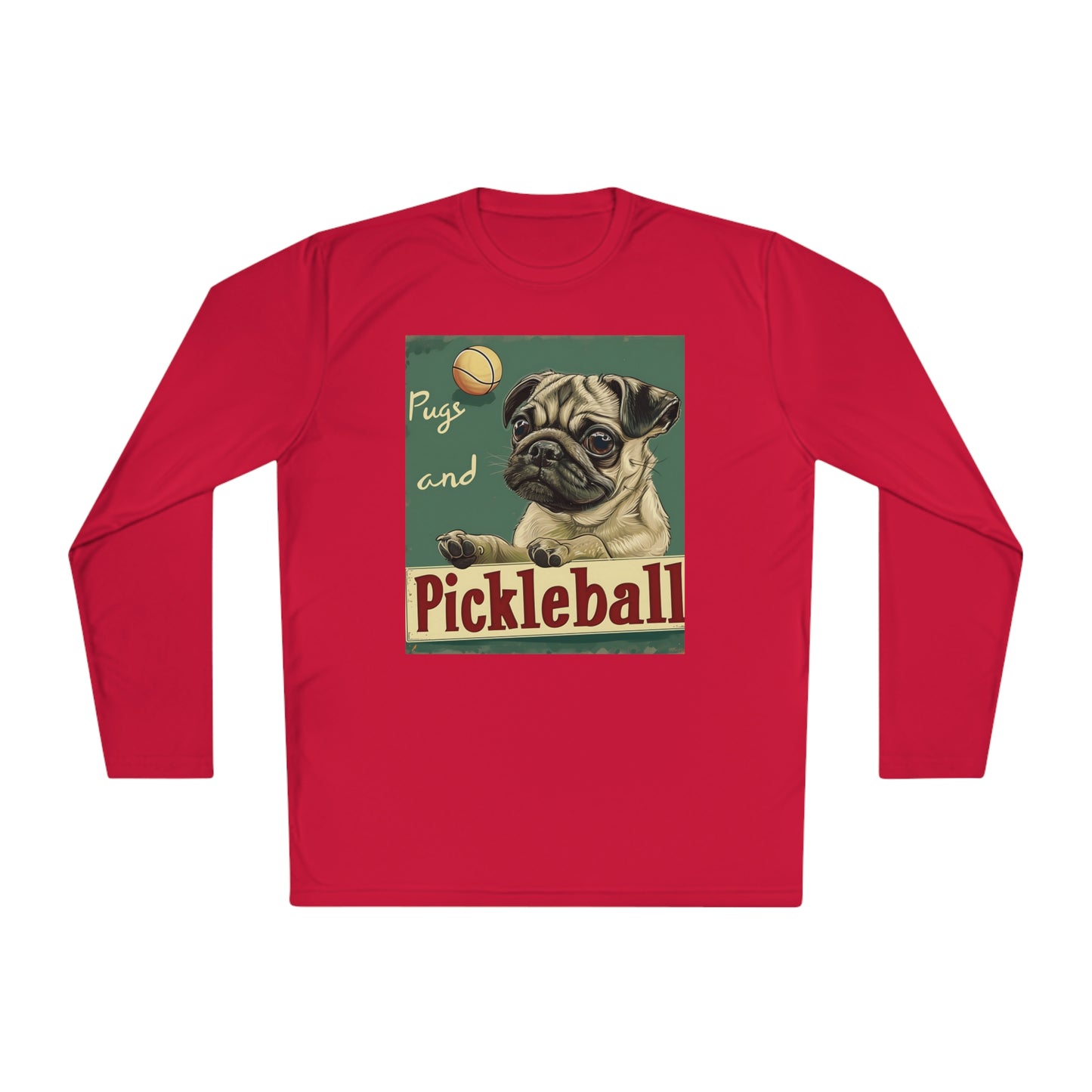 Pugs and Pickleball – Unisex UV Protective Pickleball Long Sleeve Tee