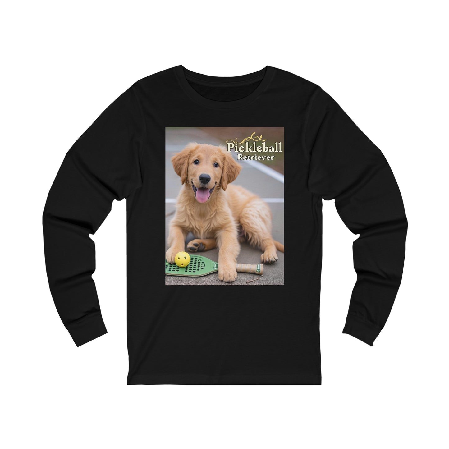 Pickleball Pup Partner – Unisex Long Sleeve Tee