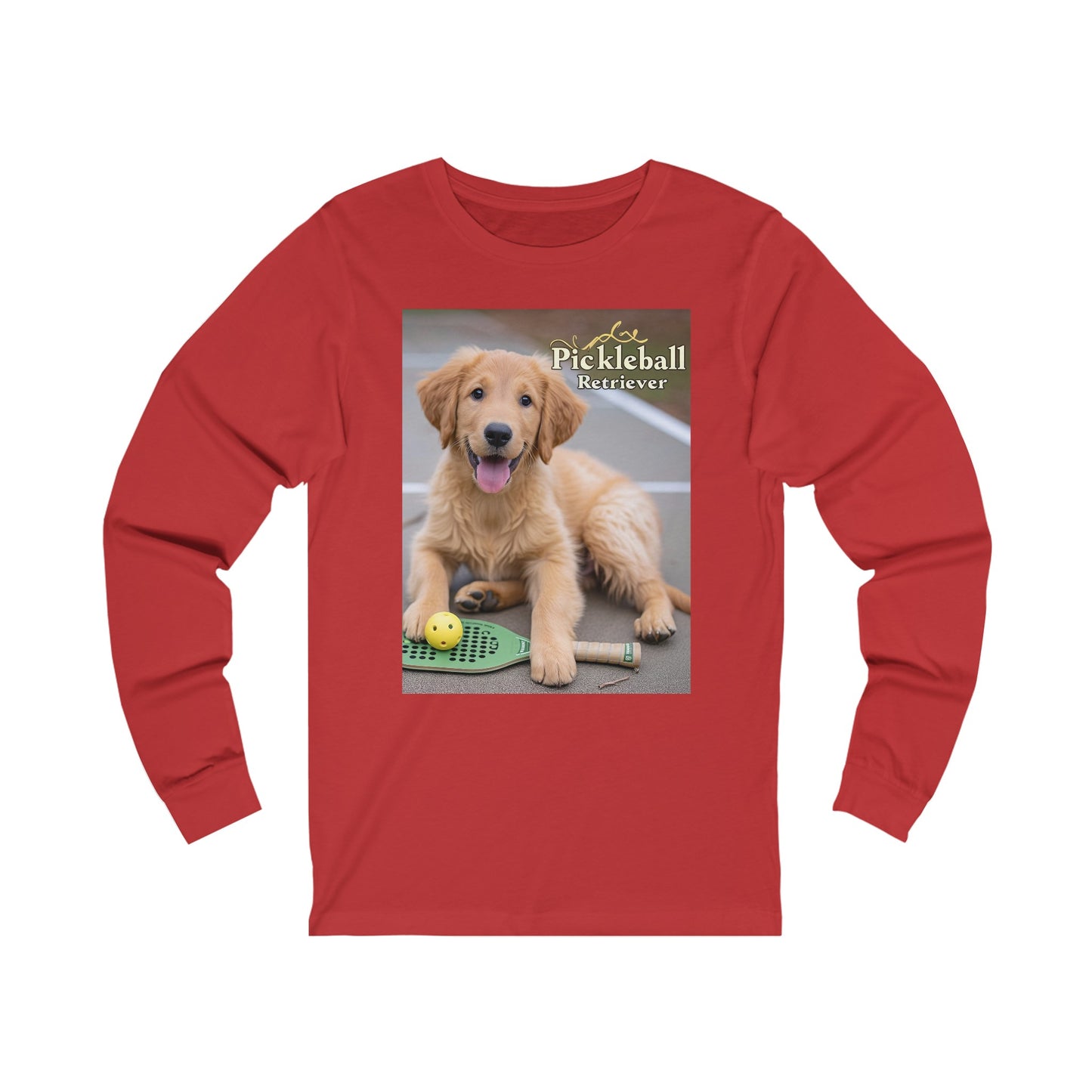 Pickleball Pup Partner – Unisex Long Sleeve Tee